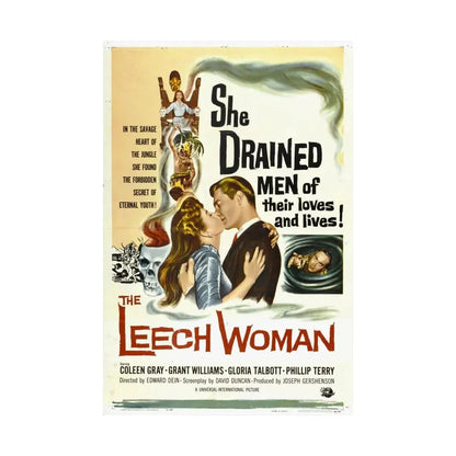 THE LEECH WOMAN 1960 - Paper Movie Poster - The Sticker Space