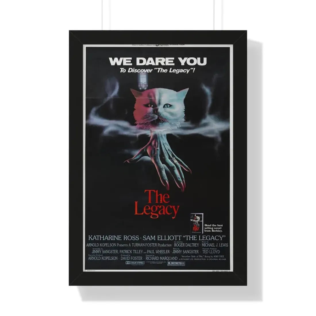 THE LEGACY 1978 - Framed Movie Poster 16″ x 24″ Black - The Sticker Space