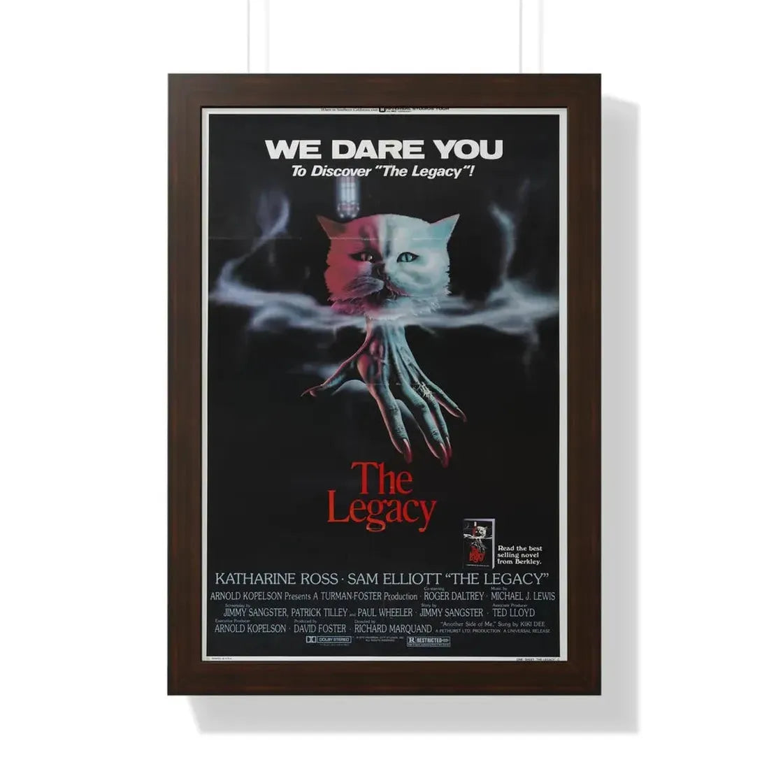 THE LEGACY 1978 - Framed Movie Poster 16″ x 24″ Walnut - The Sticker Space