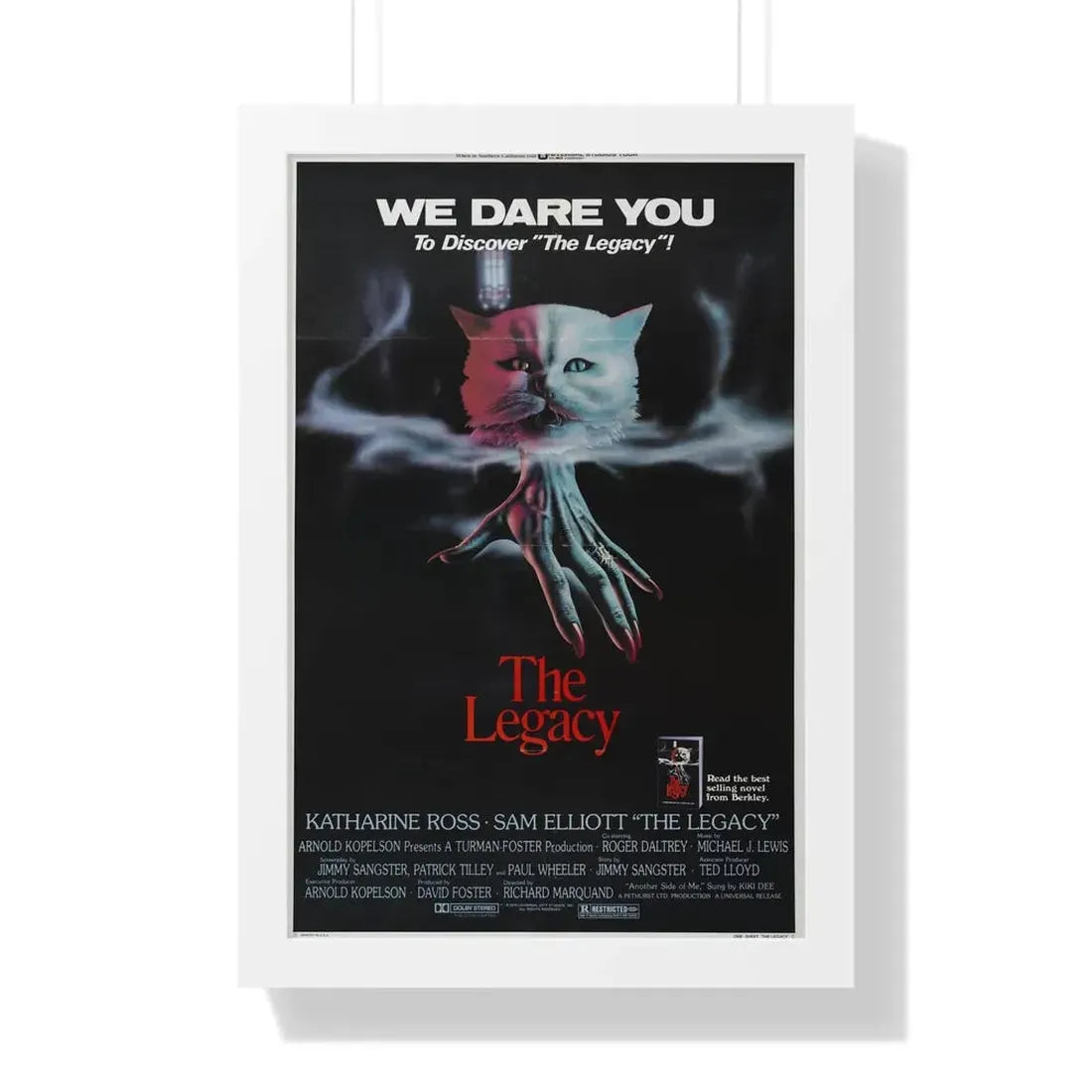 THE LEGACY 1978 - Framed Movie Poster 16″ x 24″ White - The Sticker Space