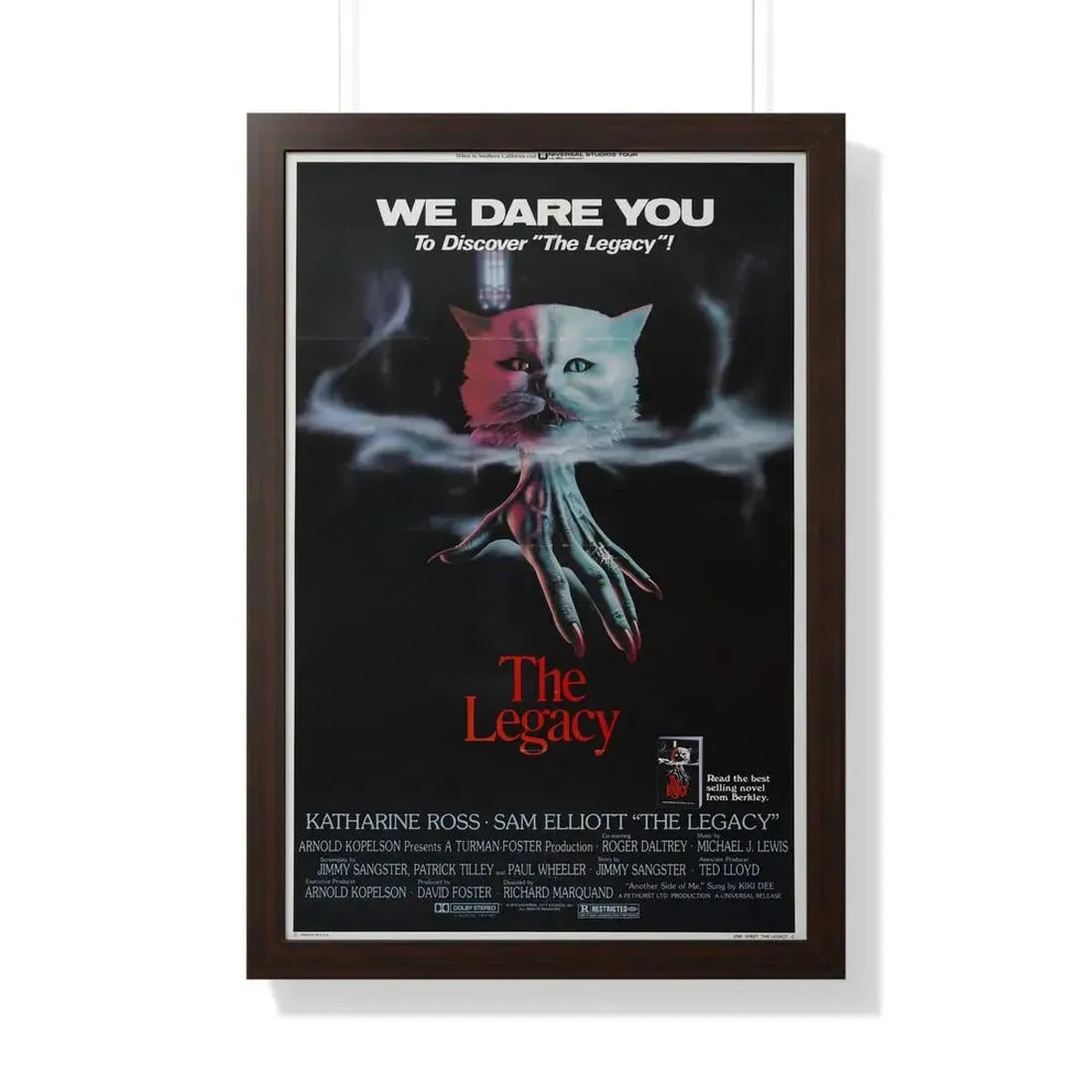 THE LEGACY 1978 - Framed Movie Poster 20" x 30" Walnut - The Sticker Space