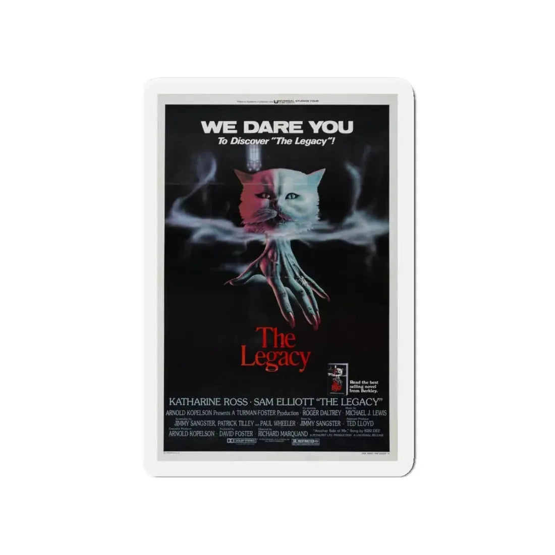 THE LEGACY 1978 Movie Poster - Refrigerator Magnet 4 Inch Die-Cut - The Sticker Space