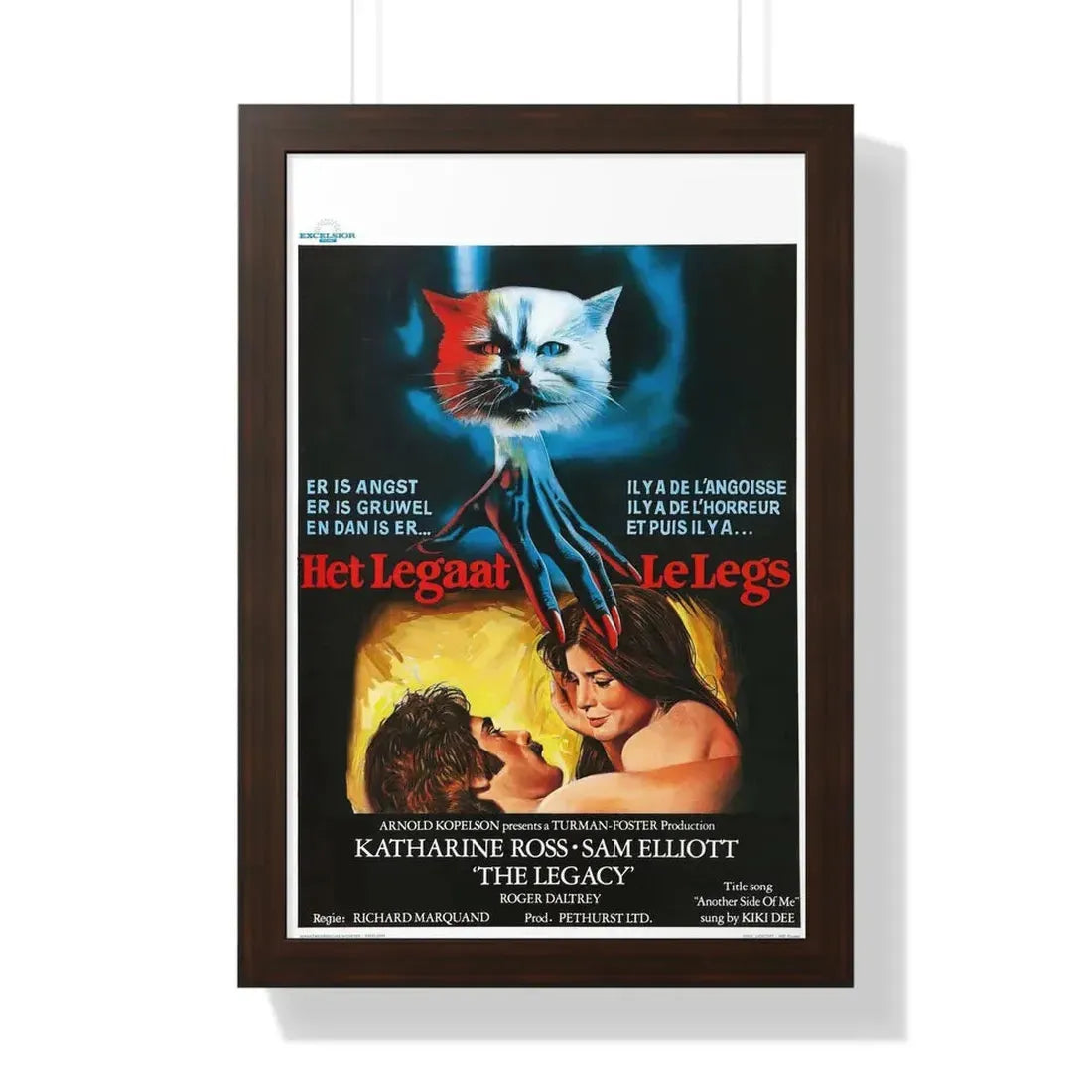 THE LEGACY (BELGIAN) 1978 - Framed Movie Poster 16″ x 24″ Walnut - The Sticker Space