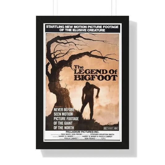 THE LEGEND OF BIGFOOT 1975 - Framed Movie Poster 16″ x 24″ Black - The Sticker Space