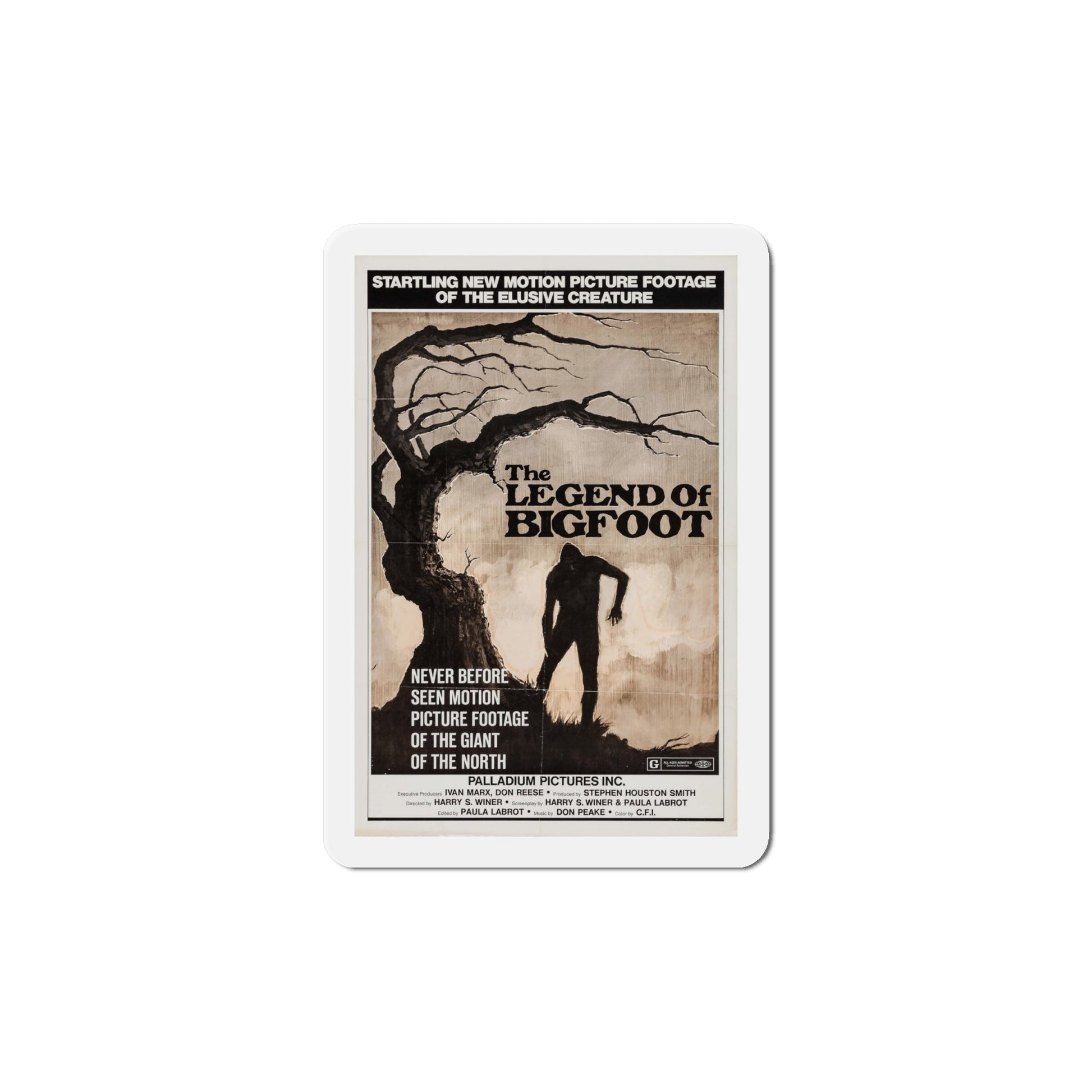 The Legend of Bigfoot 1975 Movie Poster Die-Cut Magnet-6 Inch-The Sticker Space