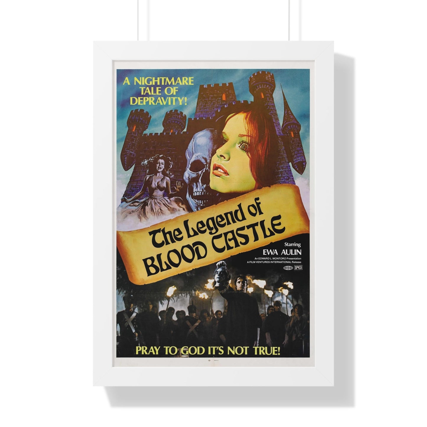 THE LEGEND OF BLOOD CASTLE 1973 - Framed Movie Poster-16″ x 24″-The Sticker Space