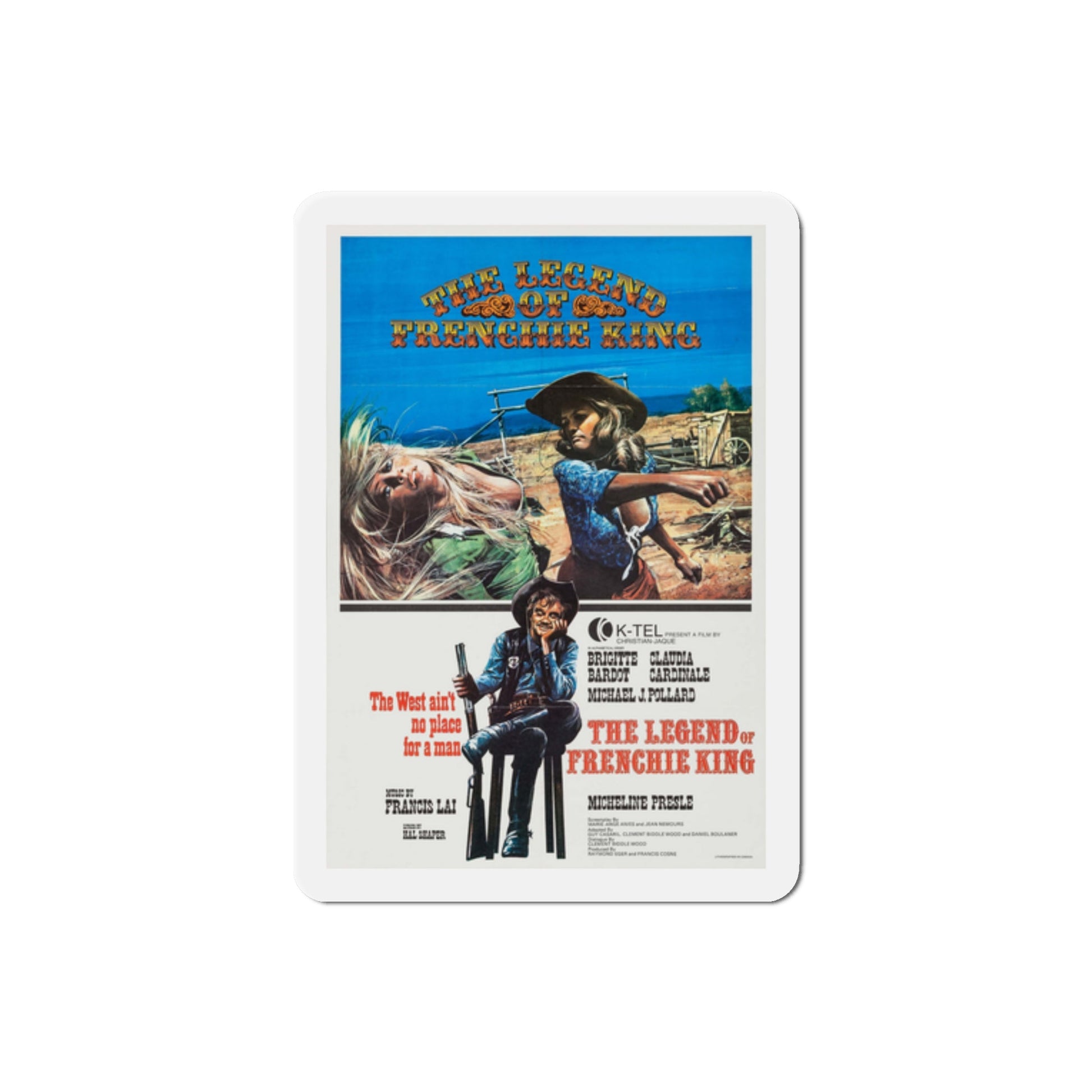 The Legend of Frenchie King 1973 Movie Poster Die-Cut Magnet-2" x 2"-The Sticker Space