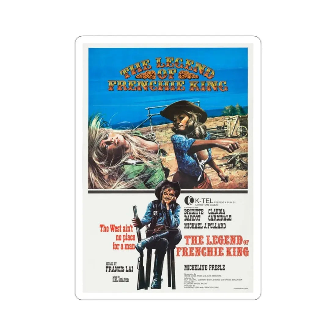 The Legend of Frenchie King 1973 Movie Poster STICKER Vinyl Die-Cut Decal 2 Inch - The Sticker Space