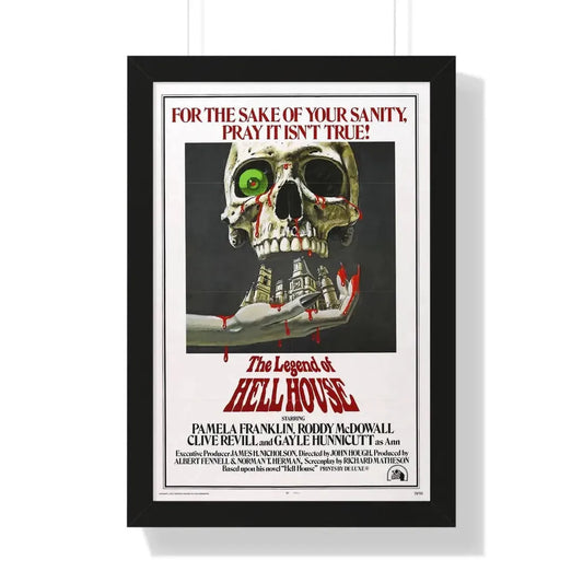 THE LEGEND OF HELL HOUSE 1973 - Framed Movie Poster 16″ x 24″ Black - The Sticker Space