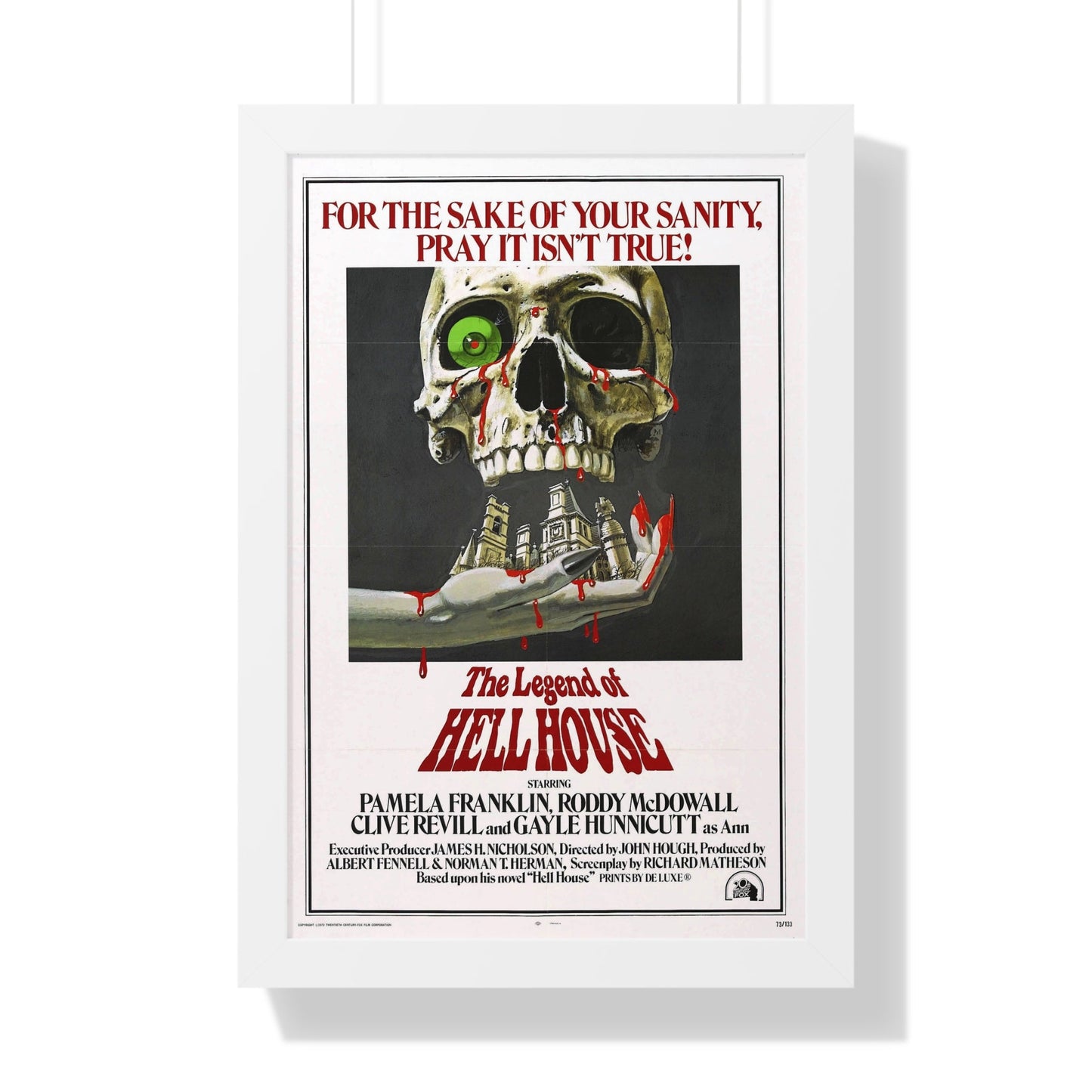 THE LEGEND OF HELL HOUSE 1973 - Framed Movie Poster-16″ x 24″-The Sticker Space