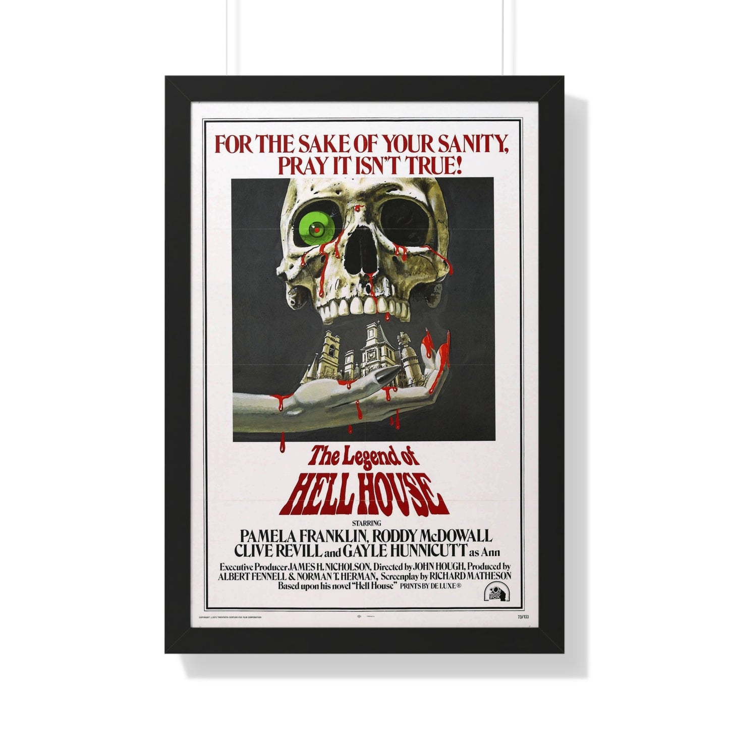 THE LEGEND OF HELL HOUSE 1973 - Framed Movie Poster-20" x 30"-The Sticker Space