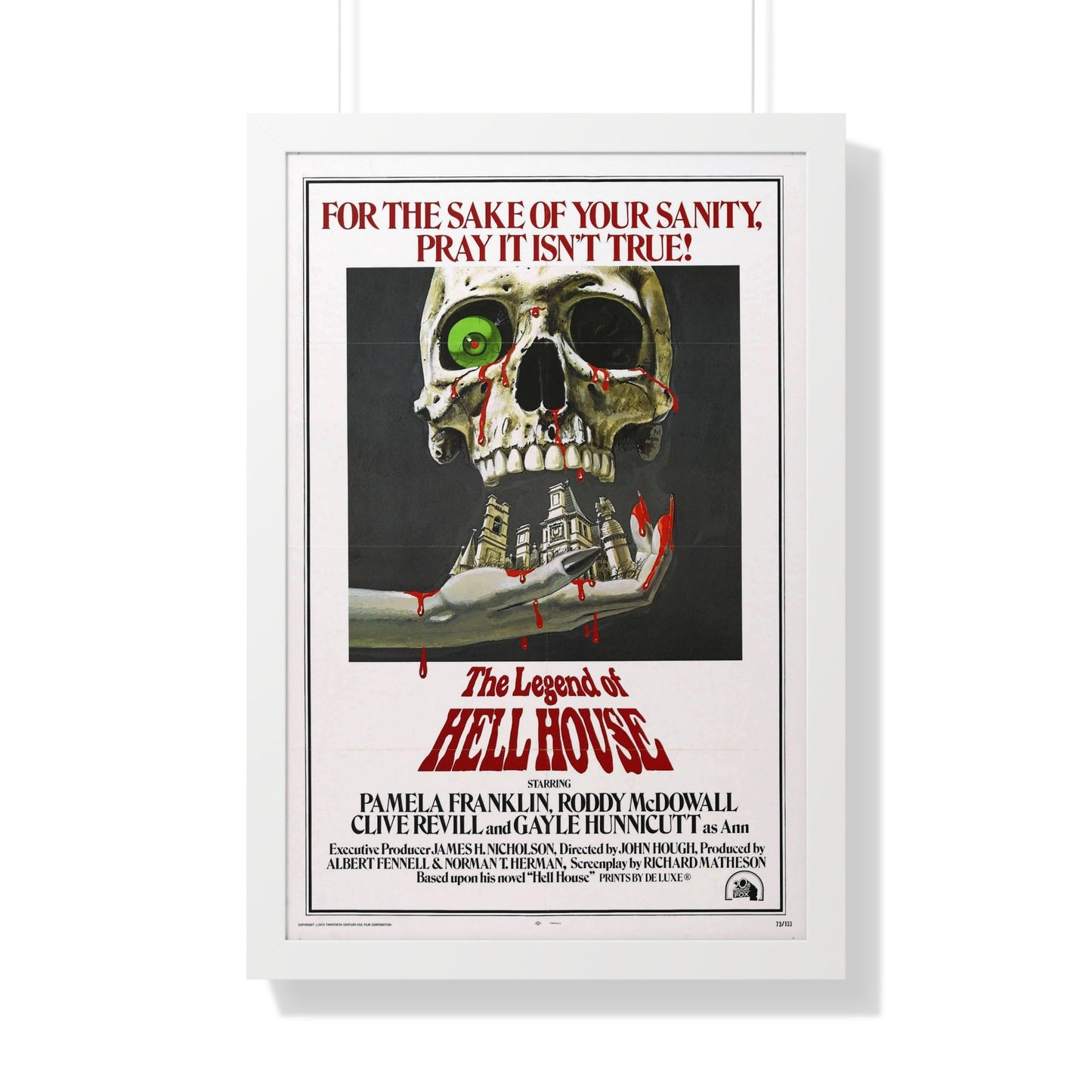 THE LEGEND OF HELL HOUSE 1973 - Framed Movie Poster-20" x 30"-The Sticker Space