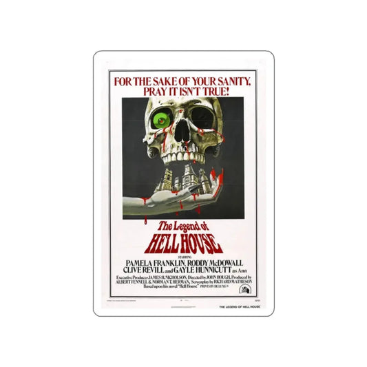 THE LEGEND OF HELL HOUSE 1973 Movie Poster STICKER Vinyl Die-Cut Decal 2 Inch - The Sticker Space