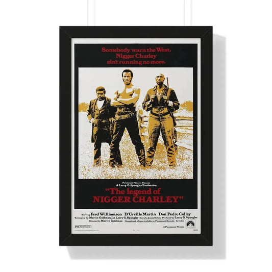 THE LEGEND OF NIGGER CHARLEY 1972 - Framed Movie Poster 16″ x 24″ Black - The Sticker Space