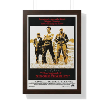 THE LEGEND OF NIGGER CHARLEY 1972 - Framed Movie Poster 16″ x 24″ Walnut - The Sticker Space