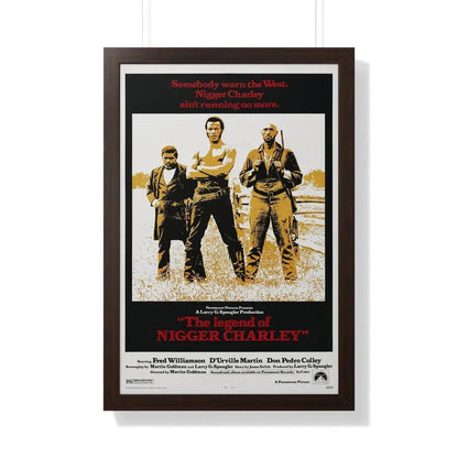 THE LEGEND OF NIGGER CHARLEY 1972 - Framed Movie Poster 20" x 30" Walnut - The Sticker Space