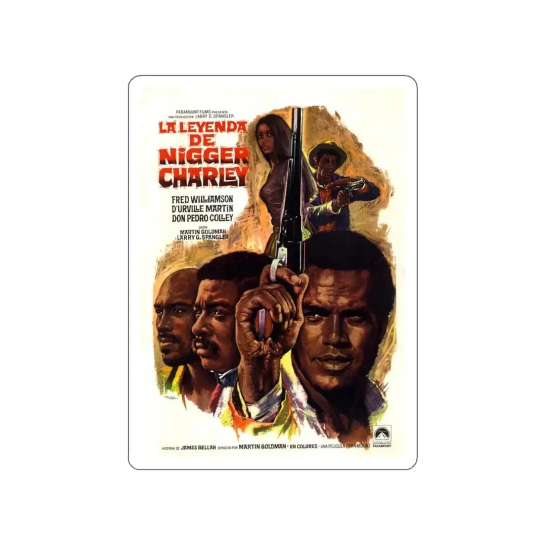 THE LEGEND OF NIGGER CHARLEY (2) 1972 Movie Poster STICKER Vinyl Die-Cut Decal 3 Inch - The Sticker Space