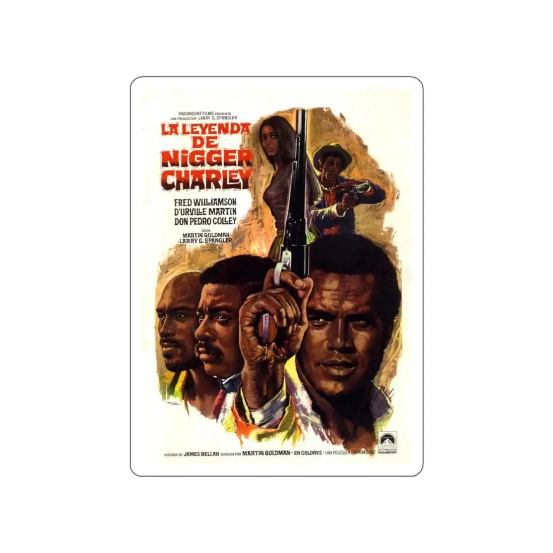 THE LEGEND OF NIGGER CHARLEY (2) 1972 Movie Poster STICKER Vinyl Die-Cut Decal 5 Inch - The Sticker Space