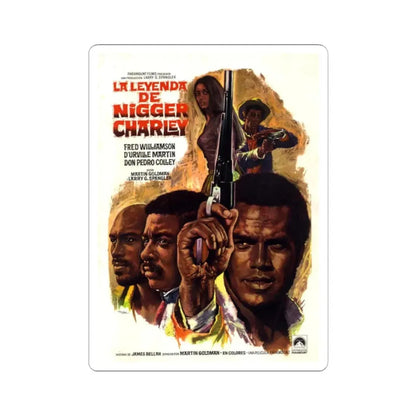 THE LEGEND OF NIGGER CHARLEY (2) 1972 Movie Poster - STICKER Vinyl Kiss-Cut Decal 2 Inch White - The Sticker Space