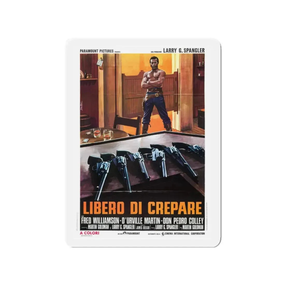 THE LEGEND OF NIGGER CHARLEY (3) 1972 Movie Poster - Refrigerator Magnet 2 Inch Die-Cut - The Sticker Space