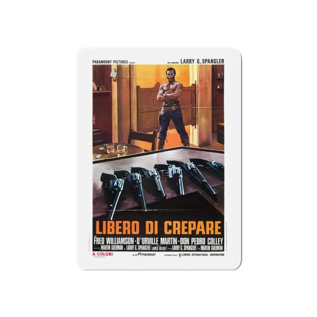 THE LEGEND OF NIGGER CHARLEY (3) 1972 Movie Poster - Refrigerator Magnet 3 Inch Die-Cut - The Sticker Space