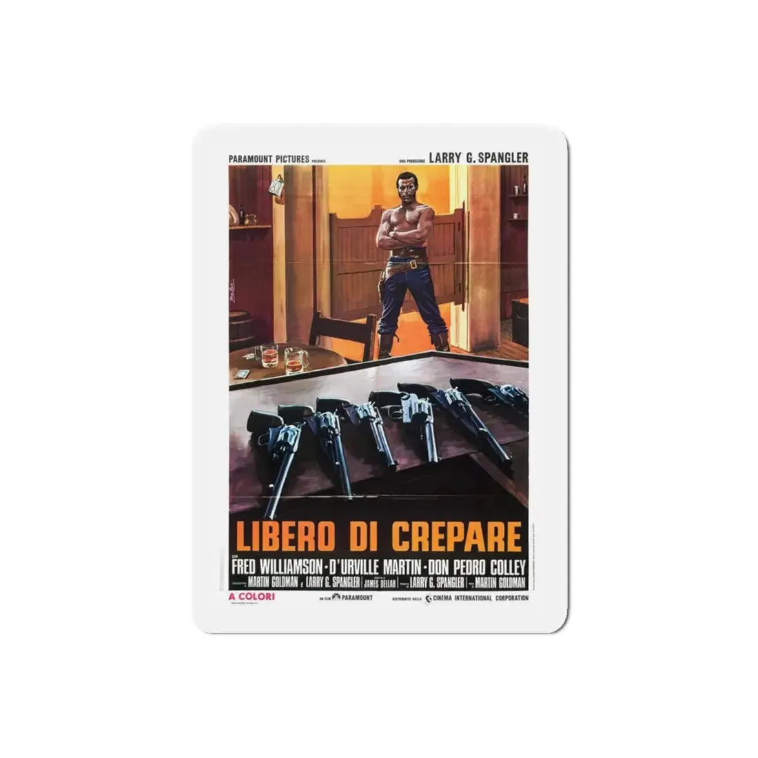 THE LEGEND OF NIGGER CHARLEY (3) 1972 Movie Poster - Refrigerator Magnet 6 Inch Die-Cut - The Sticker Space