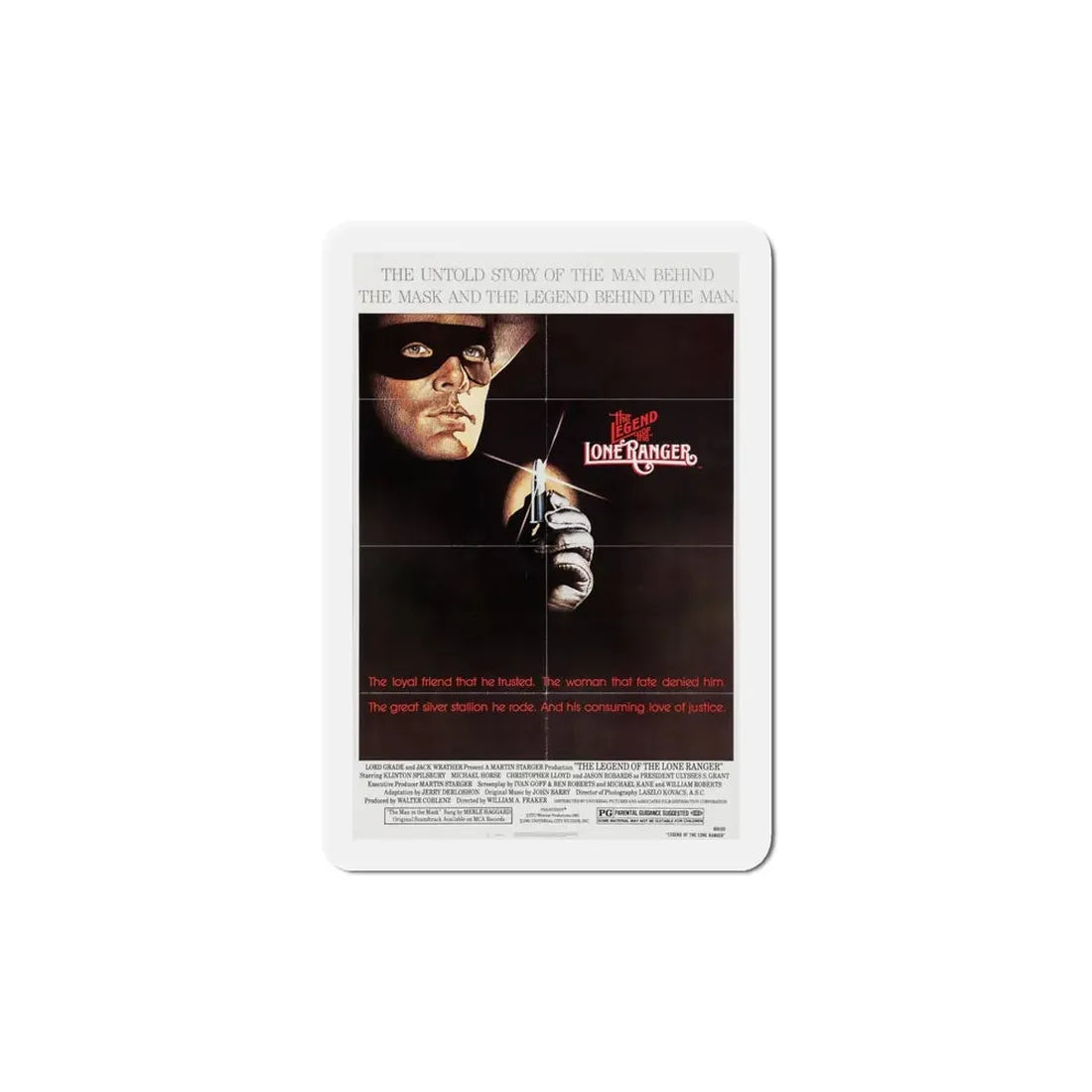 The Legend of the Lone Ranger 1981 Movie Poster Refrigerator Magnet 5 Inch - The Sticker Space