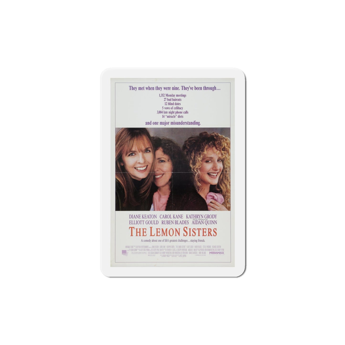 The Lemon Sisters 1990 Movie Poster Die-Cut Magnet-5" x 5"-The Sticker Space