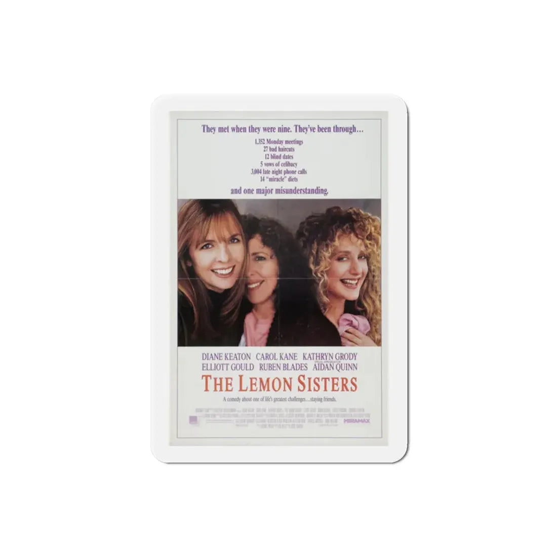 The Lemon Sisters 1990 Movie Poster Refrigerator Magnet 2 Inch - The Sticker Space