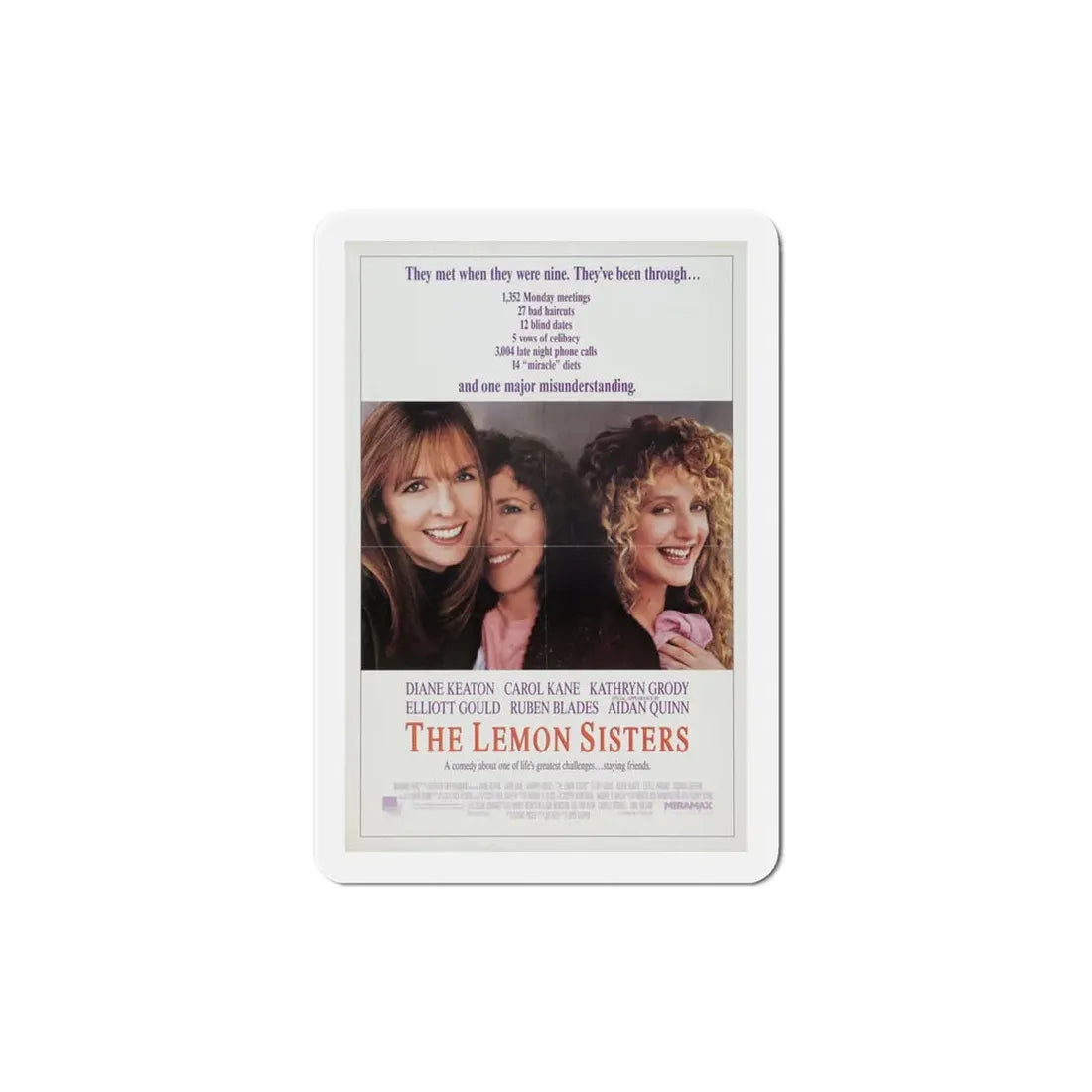 The Lemon Sisters 1990 Movie Poster Refrigerator Magnet 4 Inch - The Sticker Space