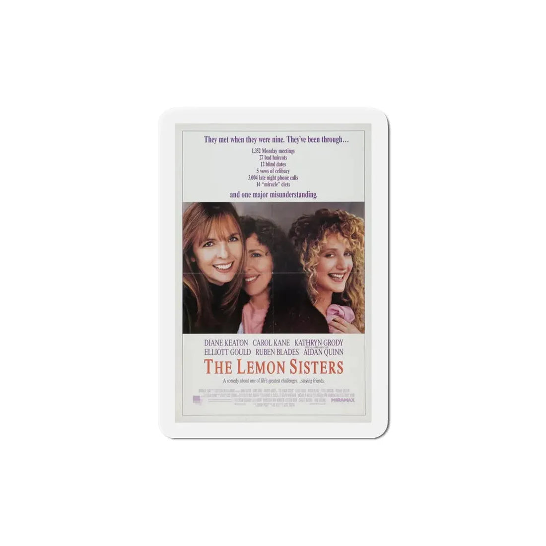 The Lemon Sisters 1990 Movie Poster Refrigerator Magnet 5 Inch - The Sticker Space