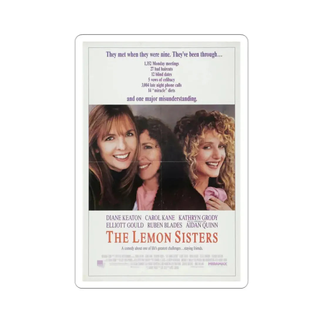 The Lemon Sisters 1990 Movie Poster STICKER Vinyl Die-Cut Decal 2 Inch - The Sticker Space