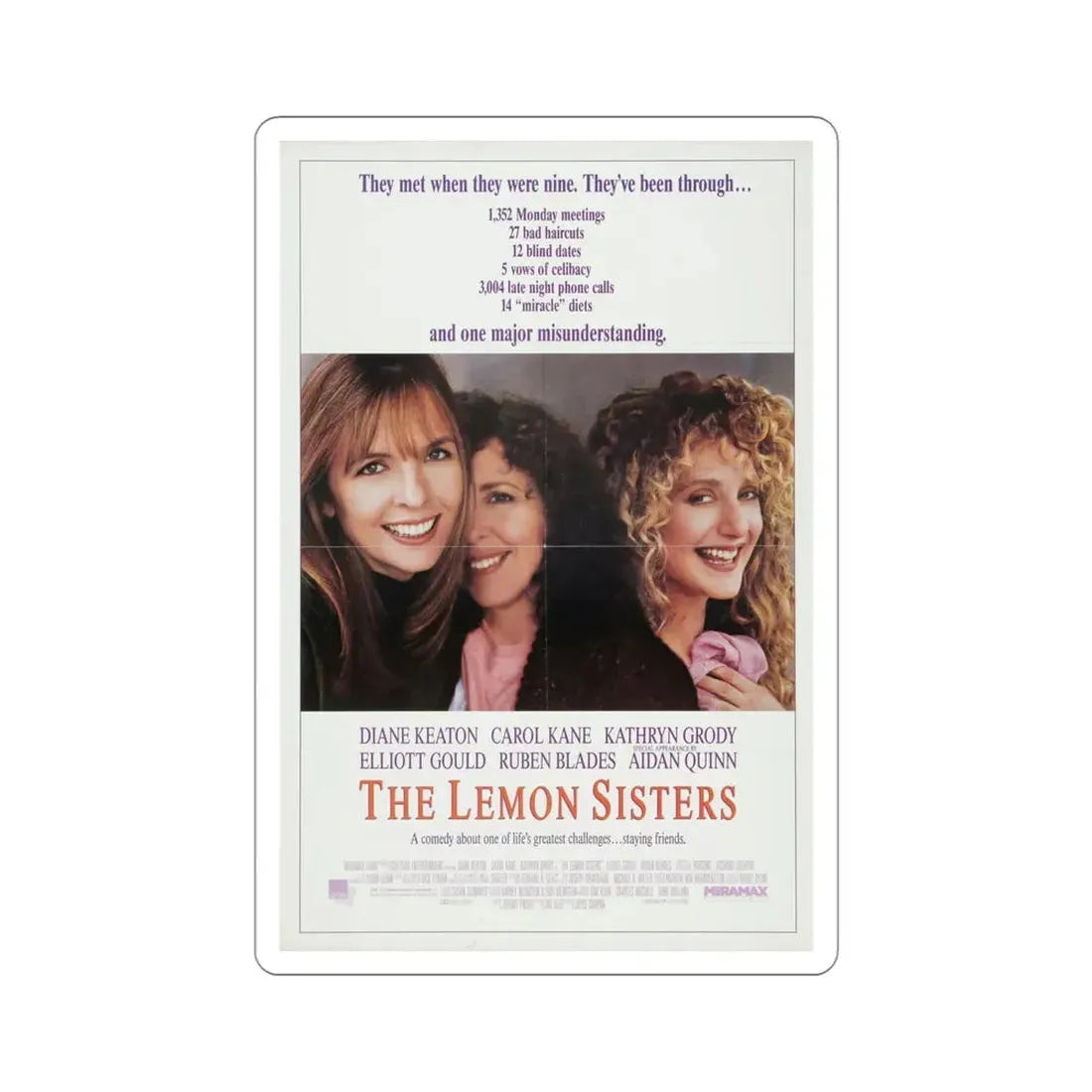 The Lemon Sisters 1990 Movie Poster STICKER Vinyl Die-Cut Decal 4 Inch - The Sticker Space