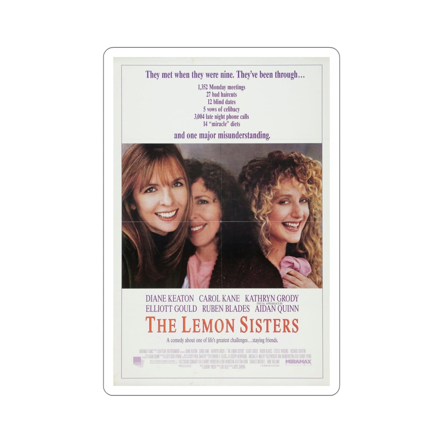 The Lemon Sisters 1990 Movie Poster STICKER Vinyl Die-Cut Decal-5 Inch-The Sticker Space