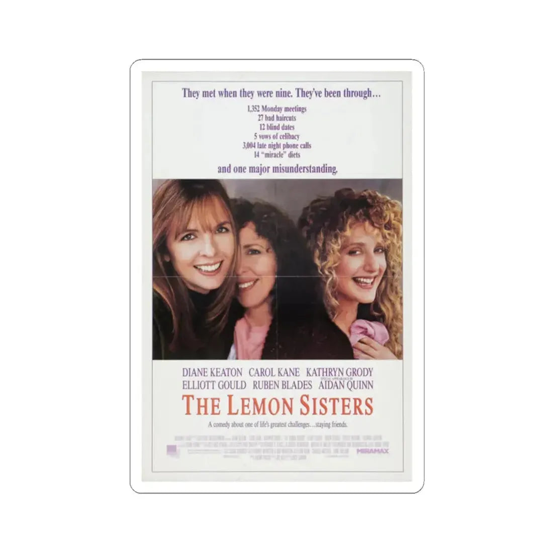 The Lemon Sisters 1990 Movie Poster - STICKER Vinyl Kiss-Cut Decal 2 Inch White - The Sticker Space