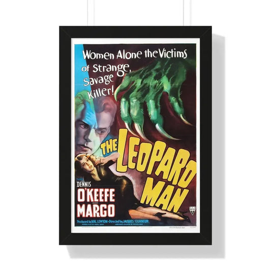 THE LEOPARD MAN 1943 - Framed Movie Poster 16″ x 24″ Black - The Sticker Space