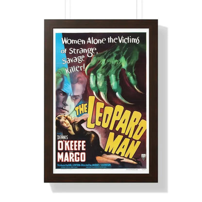 THE LEOPARD MAN 1943 - Framed Movie Poster 16″ x 24″ Walnut - The Sticker Space