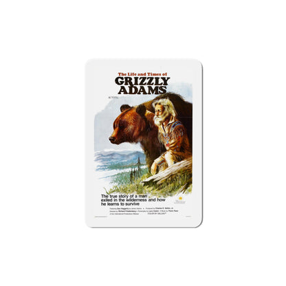 The Life and Times of Grizzly Adams 1974 Movie Poster Die-Cut Magnet-6 × 6"-The Sticker Space