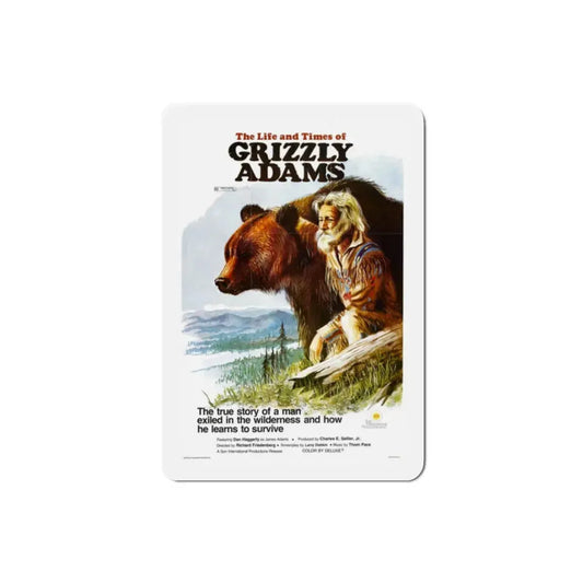 The Life and Times of Grizzly Adams 1974 Movie Poster Refrigerator Magnet 2 Inch - The Sticker Space
