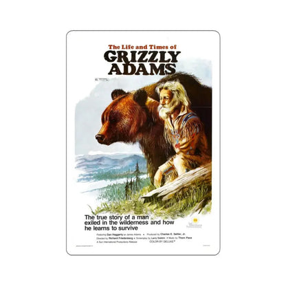 The Life and Times of Grizzly Adams 1974 STICKER Vinyl Die-Cut Decal 4 Inch - The Sticker Space