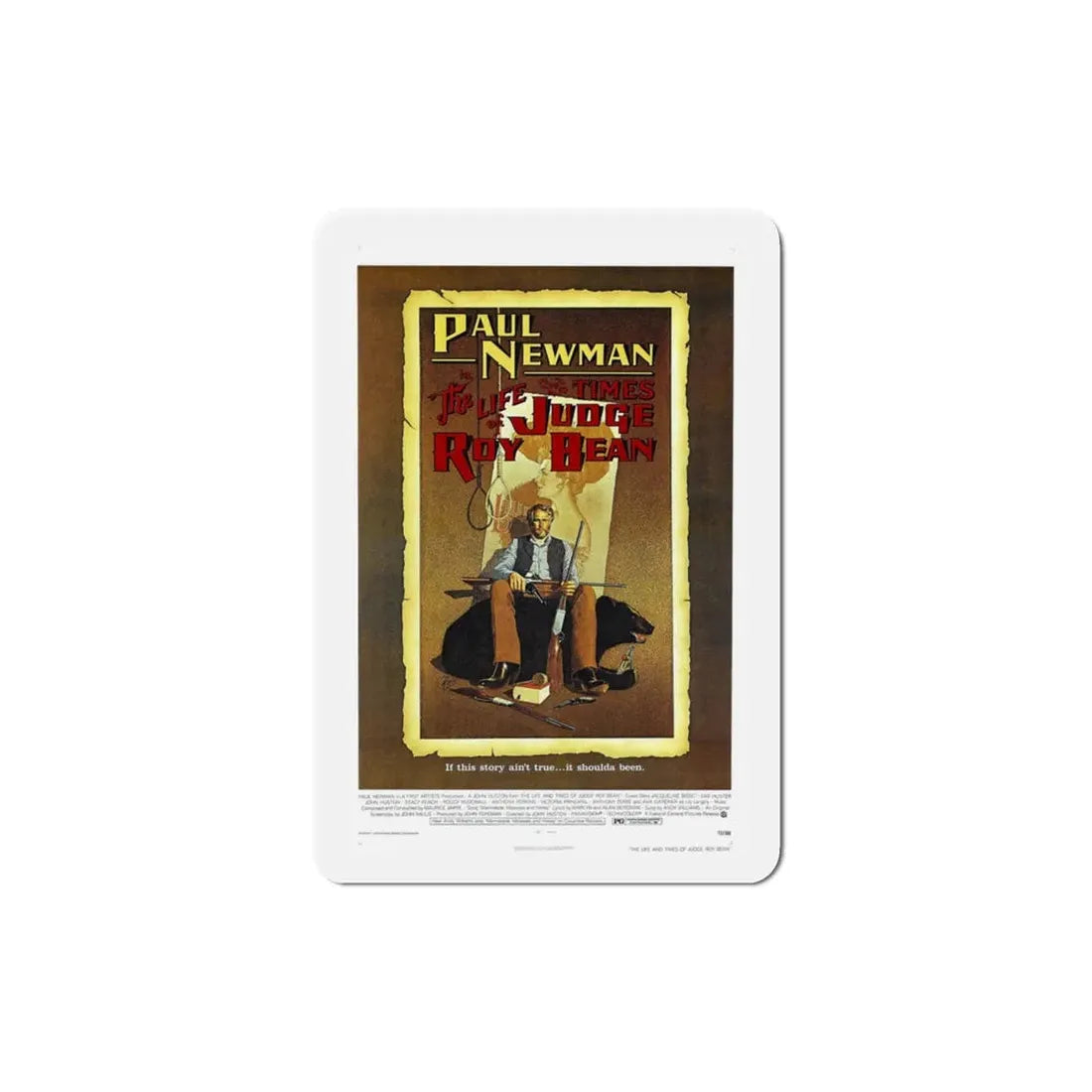 The Life and Times of Judge Roy Bean 1972 Movie Poster Refrigerator Magnet 3 Inch - The Sticker Space