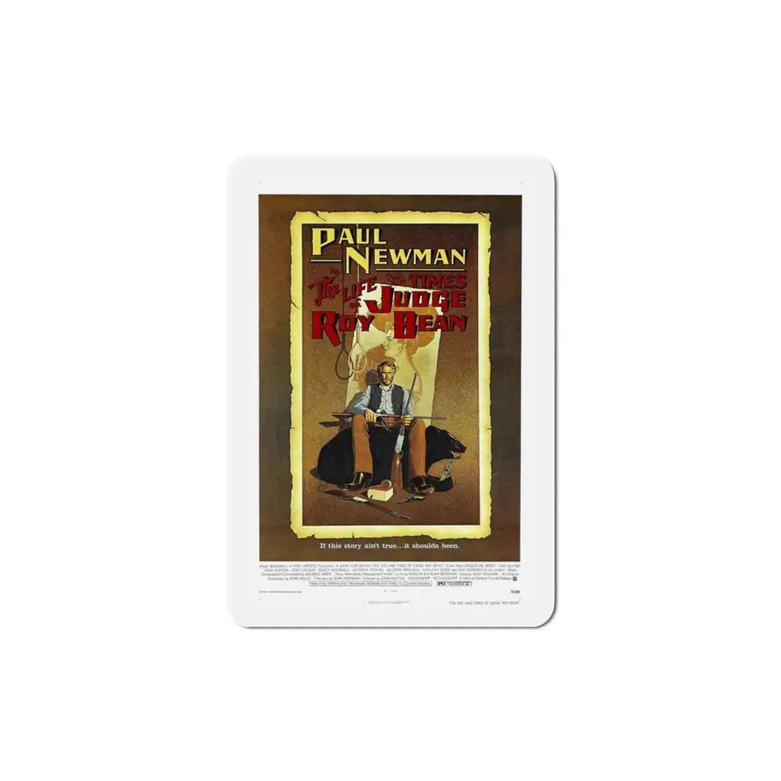 The Life and Times of Judge Roy Bean 1972 Movie Poster Refrigerator Magnet 4 Inch - The Sticker Space
