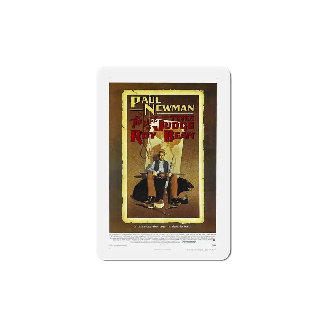 The Life and Times of Judge Roy Bean 1972 Movie Poster Refrigerator Magnet 5 Inch - The Sticker Space