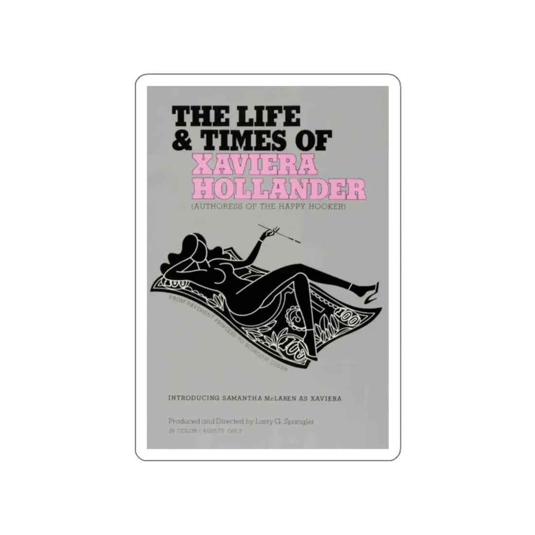 THE LIFE AND TIMES OF XAVIERA HOLLANDER 1974 Movie Poster STICKER Vinyl Die-Cut Decal 2 Inch - The Sticker Space