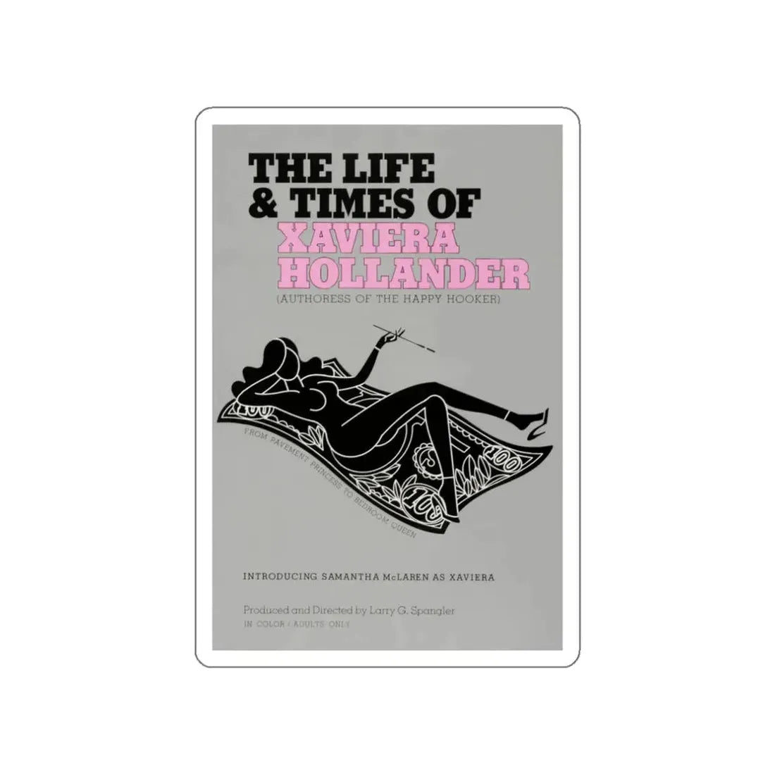 THE LIFE AND TIMES OF XAVIERA HOLLANDER 1974 Movie Poster STICKER Vinyl Die-Cut Decal 3 Inch - The Sticker Space
