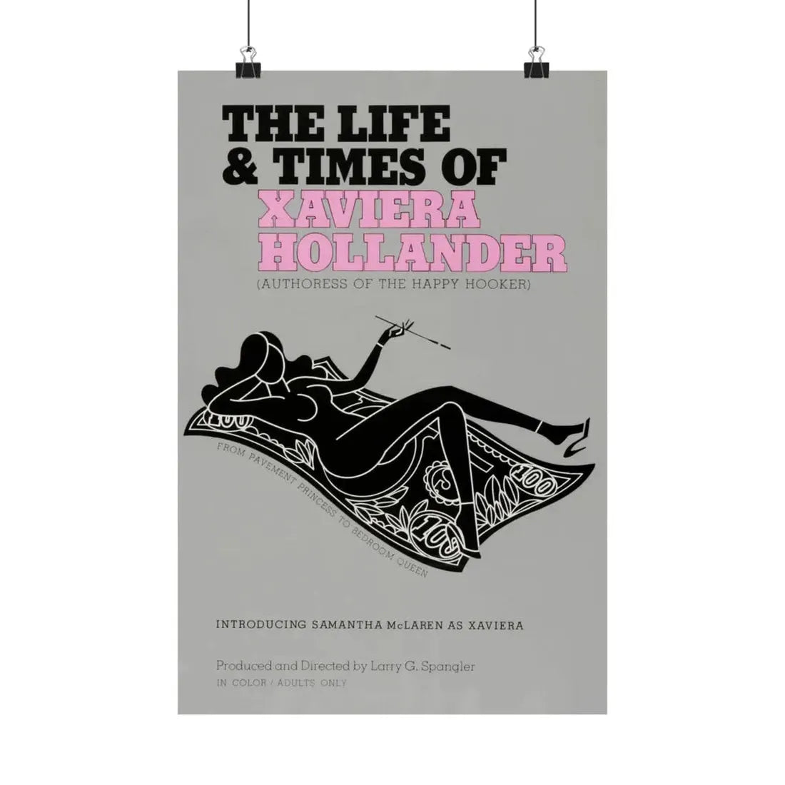 THE LIFE AND TIMES OF XAVIERA HOLLANDER 1974 - Paper Movie Poster 12″ x 18″ Matte - The Sticker Space