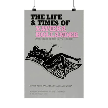 THE LIFE AND TIMES OF XAVIERA HOLLANDER 1974 - Paper Movie Poster 12″ x 18″ Matte - The Sticker Space