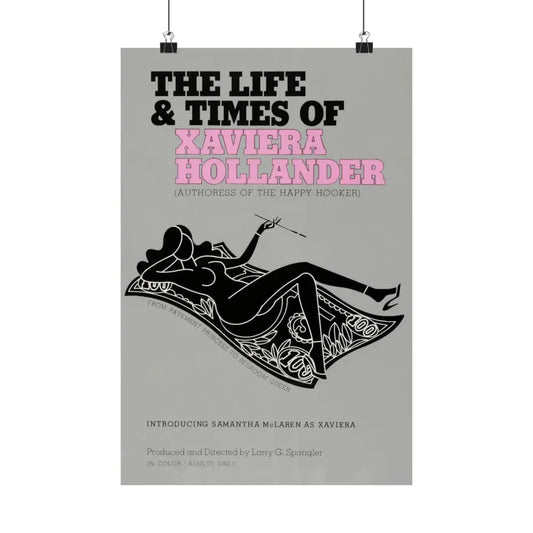 THE LIFE AND TIMES OF XAVIERA HOLLANDER 1974 - Paper Movie Poster 12″ x 18″ Matte - The Sticker Space