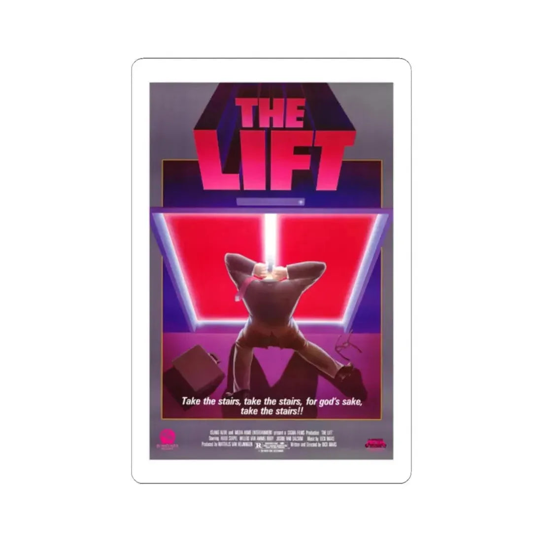 THE LIFT 1983 Movie Poster - STICKER Vinyl Kiss-Cut Decal 2 Inch White - The Sticker Space