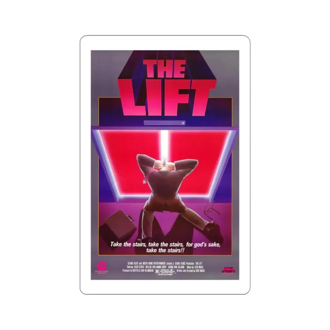 THE LIFT 1983 Movie Poster - STICKER Vinyl Kiss-Cut Decal 4 Inch White - The Sticker Space